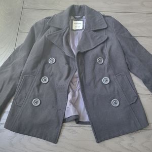 Black wool jacket coat women's xs petite